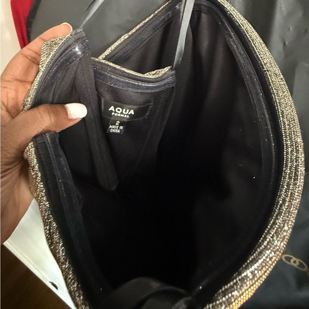 Aqua Black and Gold Women's Bag